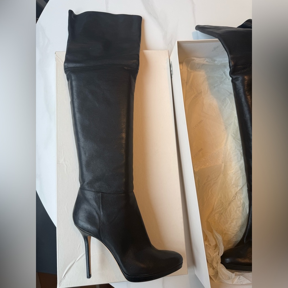 Jimmy Choo Black Over the Knee Boots